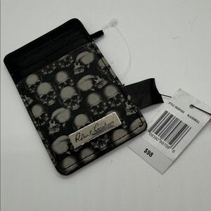 Robert Graham Black and Gray Skull Card Holder